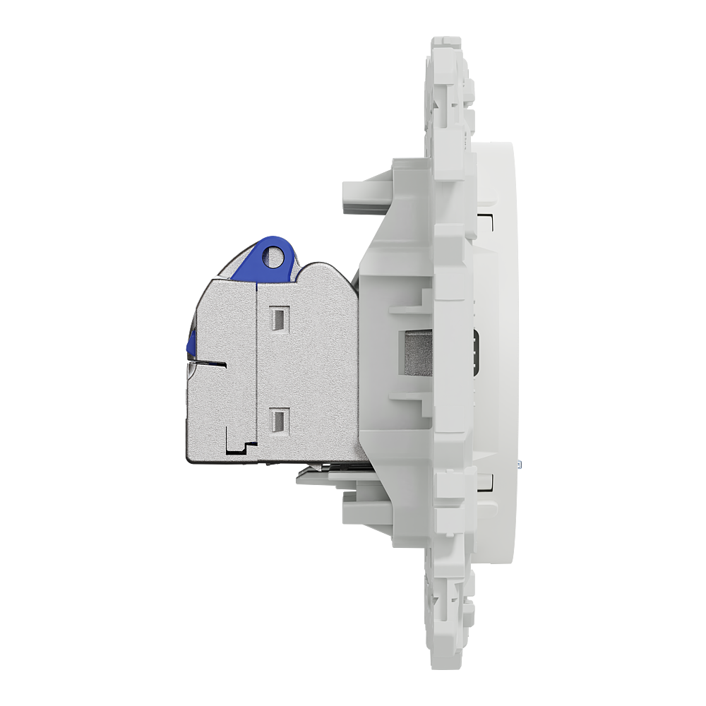 Odace prise double RJ45 cat.6a STP blanc